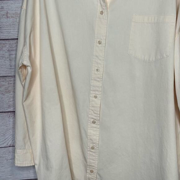 Lovers and Friends Audri Cream Boyfriend Button Down Oversized Shirt Size Large - Picture 12 of 12